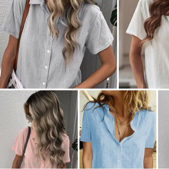 no brand Tops - Light pink shirt size L